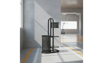 Freestanding Ball Storage Rack with Basket Floor-Standing Sports Equipment Storage Rack Multi-Level Sports Gear Organizer Versatile for Entryway