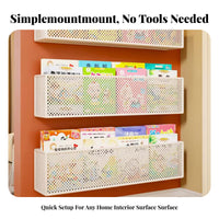 slender surfaceMounted Book Rack tooltoolwithout drilling installation surfaceMounted Book Holder