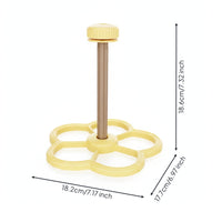 Pet Enclosure Bird Cage Perch Play Stand Round Top Cap Glossy Finish Flower Rotating Perch