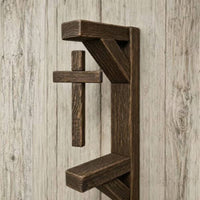 Floating Cross Display Freestanding Decor Stable for Mantel