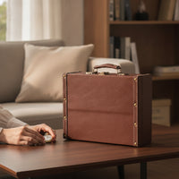 Suitcase Storage Box Textured Mini Suitcase Vintage Storage Box Compact Sturdy for Home Decor, Photography