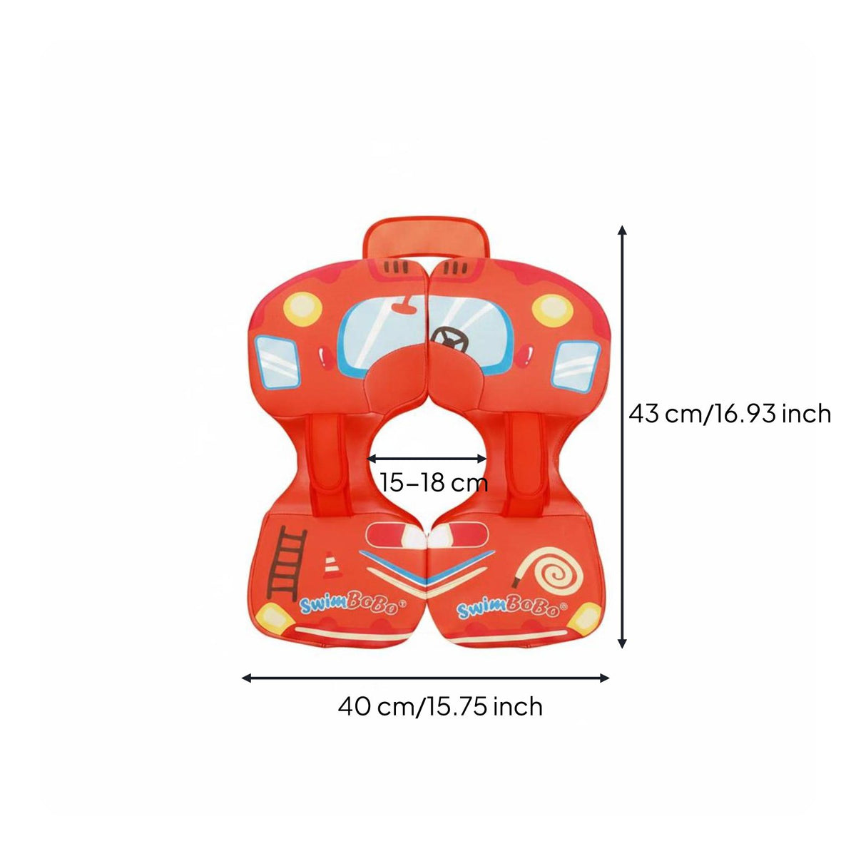 No Inflation Needed Baby Armpit Swim Buoy Easy to Wear Anti-Tip Baby Swim Float Stable Head Support Toddler Buoy Float for Babies 6-36 Months, Infants
