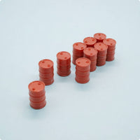 10 Pieces Molded Feature HO Scale Oil Drum Resin Oil Drum Model Miniature Scene Accessory