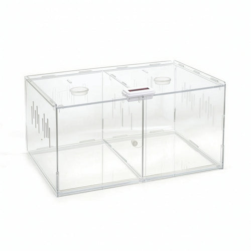 Reptile Enclosure with Rotating Lock Clear Acrylic Reptile Enclosure Flat-Pack