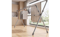 Telescoping Folding Clothes Drying Rack Stable Clothes Drying Rack Sturdy Freestanding for Balcony
