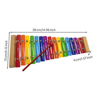 Clear Note Markings Xylophone with Mallets Wooden Xylophone with Mallet Stable Metallophone Long-Lasting for Classroom