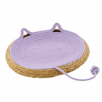 Cat Basket Bed Oval Cat Bed with Scratching Board Soft for Indoor