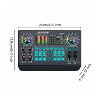 sound Card Realinstant Live Stream Audio Mixer Noise Reduction Broadcast Sound Mixer for Singers