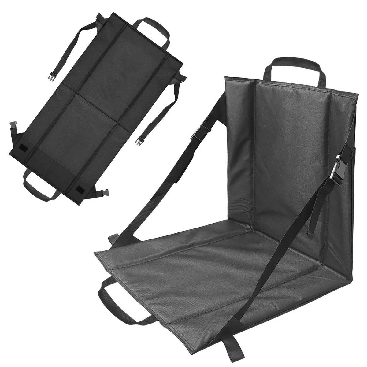 Portable Stadium Seat Cushion with Backrest, Foldable Outdoor Seat