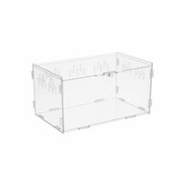 Acrylic Reptile Habitat High Clearness Acrylic Reptile Tank Easy to Install Clear Box for Tabletop, Desktop, Shelf Display