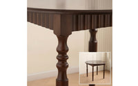 Traditional Round Dining Table Rustic Walnut Dining Table Sturdy Furniture Long-Lasting for Home Office