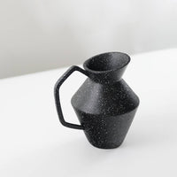 Resin Vase Minimalist Table Vase Broad Opening for Study, Shelf