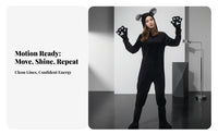 Close Fit Cat Costume with Hood Comfortable Cat Cosplay Suit Animal Bodysuit with Gloves Full-Body for Adults, Women, Halloween, Stage Performances