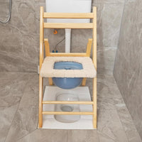 Folding Wooden Potty Chair Foldable Design Mobility Assistance for assistancegivers