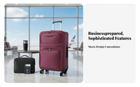 Soft-Sided Suitcase Multiple Carry Handles Softside Luggage