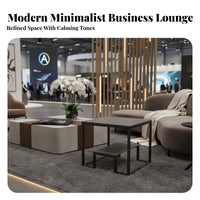 Upholstered Armchair Modern Design Reception Seating Wide Armrests for Clients
