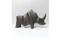 Bull Figurine Abstract Bull Statue Sculpture Faceted Office Decor Geometric for Bookshelf, Entryway