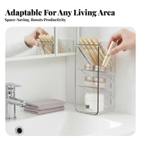 Cabinet Shelf Divider Transparent Design Bathroom Organizer for Vanity, Families