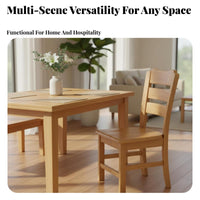 Sturdy Wood Backrest Chair Chinese design Wooden Side Chair for Homeowners, Adults