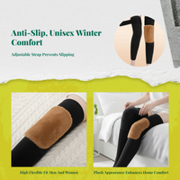 Wool Knee Pads, Thick, Thermal, Cold Weather, Unisex