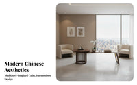 Gongfu Tea Ceremony Table Tranquil Aesthetic Home Furnishing Modern Chinese Design Household Furniture for Office Managers, Living Room, Reception Area