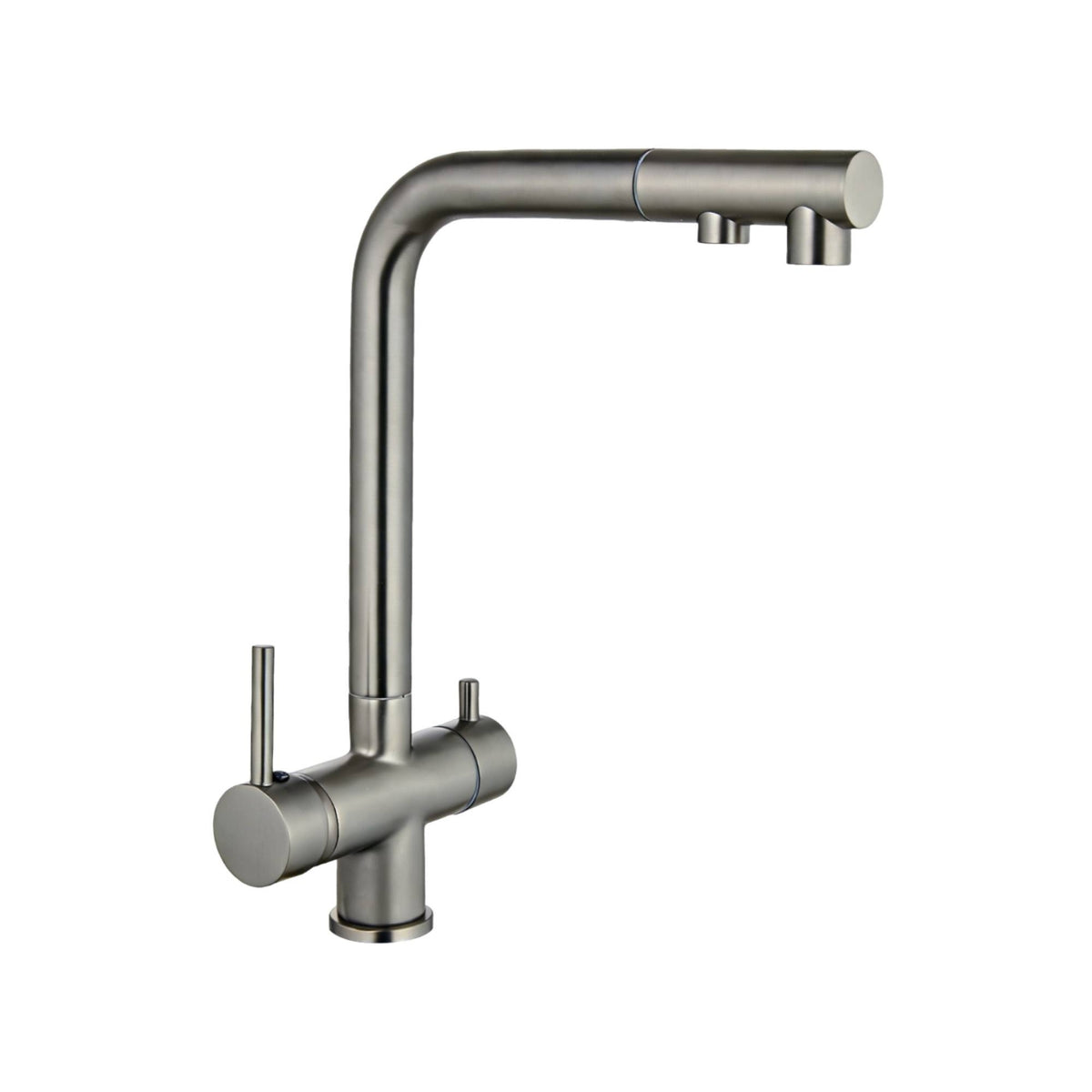 Three-Function Kitchen Tap 3-in-Sink Faucet with Water Strainer Flexible Faucet with Pull-out Spray for Renovators
