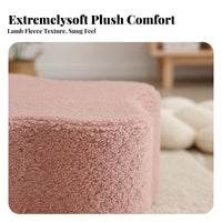 CumulusShaped Pouf Minimalist Design Low Stool Soft Texture for Playroom, Parents
