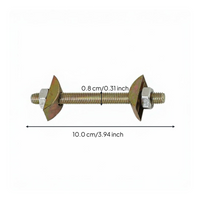 Four-in-single Connector, 8mm Furniture Assembly Fastener, Metal Bed Frame Hardware, Quick Installation for Tables, Cabinets, Headboards