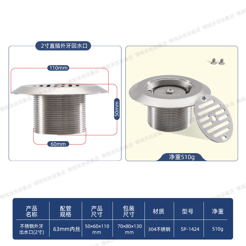 2 Inch / Male Thread Return