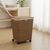 Rolling Laundry Hamper Mobile Laundry Hamper with Lid Contemporary for Bedroom