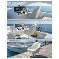 Pilot's Bucket Seat High-Back Helmsman Seat Extended-Use Comfort for Captains, Anglers, Yachts