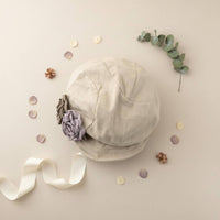 Flower Hat Spring type Linen Hat Soft Material Vintage Cabbie Headwear for Autumn Wear