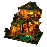 Assemble-Your-Own Tiny House Miniature Kit Handmade Fairy Tale Model Decorative DIY Miniature House for Playroom