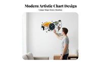 Large Decorative Wall Clock Modern Minimalist Design Clock Noiseless Mechanism Acrylic World Geographical Representation Timepiece