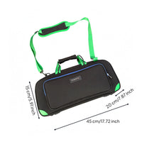 Black Stringless Guitar Bag Zippered Pocket Foldable Guitar Bag Shoulder Strap Foldable Top Handle