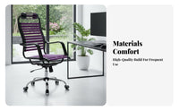 Adjustable Height Elastic Strap Chair Breathable Design rotate Meshspine Chair Rolling Casters Office Furniture Ergonomic Support for Students, Remote Workers, gaming enthusiasts, Workstation, Study Room