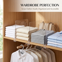 8 Pcs Acrylic Shelf Dividers, Separator for Wardrobe, Transparent Shelf Dividers for Closet, Bedroom - Image 4