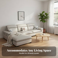 L-Shaped Sectional Sofa Nordic design Living Room Seating abrasion-resistantResistant Couch for Pet Owners, Apartment Dwellers, Small Spaces, Office