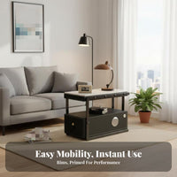Multi-Functional Smart End Table Modern Design Household Furniture With Storage Drawer Nightstand space-saving for Homeowners, technology aficionados, Living Room, Apartment, Bedroom, Office