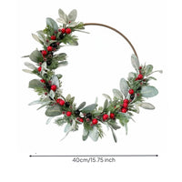 Christmas Wreath Realistic Look Woodland Sprig Wreath Country Cottage Holiday Decoration for Wall