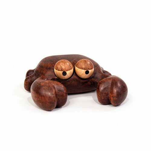 Wooden Crab Magnetic Artisanal Crab Ornament with Magnetic Collectible
