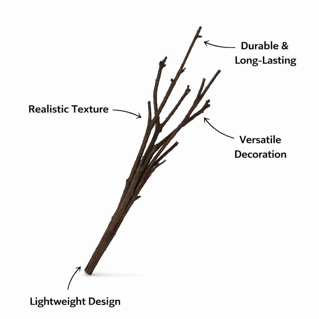 Faux Eucalyptus Garland for Home Decoration, Artificial Greenery Spray with 3 Leaf, Fake Flower for Wreaths