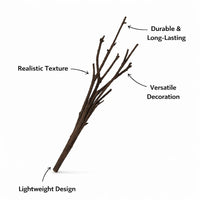 Faux Eucalyptus Garland for Home Decoration, Artificial Greenery Spray with 3 Leaf, Fake Flower for Wreaths