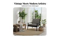 Upholstered Armchair with Wood Legs Removable and Cleanable Cover Upholstered Wood Frame Chair Vintage and Design Breathable