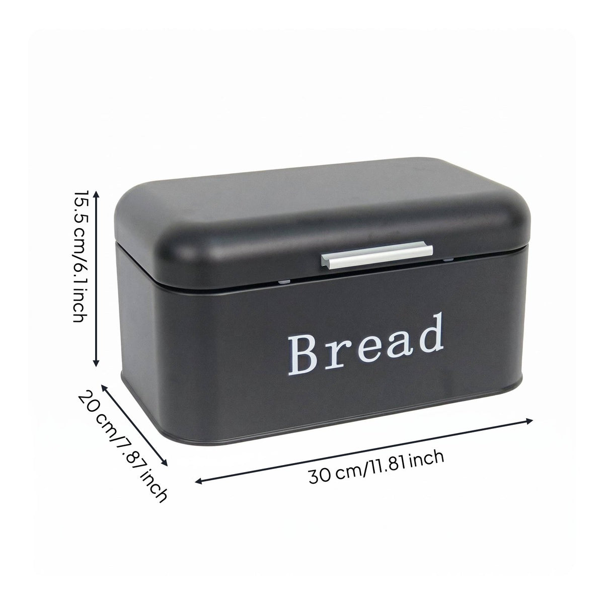 Hinged-Lid Bread Box Dustproof Square Bread Container Elegant Design