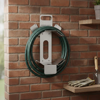Metal Garden Hose Rack Long-Lasting Garden Hose Holder Wall-Mounted Space-Saving for Gardeners, Patio, Shed