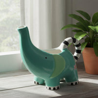 Elephant Watering Can Gift Idea Elephant Flower Pot Hand Painted for Living Room
