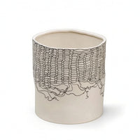 Cylindrical Vase Sculptural Decorative Vase Elegant for Bedroom