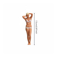 Bikini Woman Figurine Hand-Painted Female Figure in Swimsuit Highly Detailed Diorama Accessory for Hobbyists