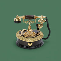 Vintage Rotary Phone Music Box Decorative Rotary Phone Ornament Nostalgic Home Decor for Bar, Living Room